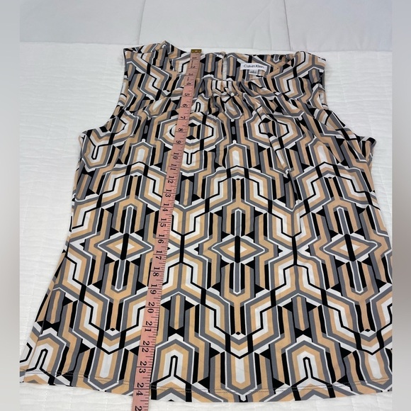 Calvin Klein Geometric Patterned Women's Top Size Large - Picture 6 of 9